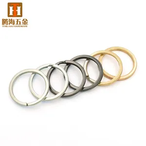 stock custom color flat cheap metal split key ring for sale