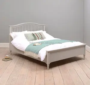 White bed/ solid wooden oak and pine bed/solid wooden bed