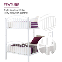 Échantillon gratuit Elsa rembourré Gloucester métal Dorel Living Vivienne Twin Over Twin Superk Bed