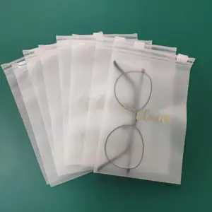 Bolsas de embalaje de plástico transparente mate con logotipo personalizado para gafas, bolsa de pvc con cierre de cremallera para funda de iphone