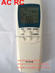 Weiß 6+ schlüssel kt-518 universal air- conditioner fernbedienung universal a/c fernbedienung für Grad haier hisense kelon midea