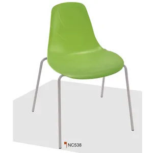 热卖意大利设计绿色塑料餐椅