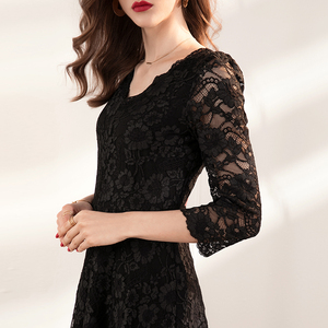 Señoras Sexy Lace manga larga <span class=keywords><strong>vestido</strong></span> de cóctel vestidos de fiesta - Product Image 3