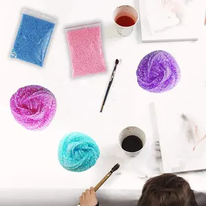 Miçangas de espuma colorida, venda quente de artesanato criativo para crianças, bolas de isopor, kit de fazer fatias