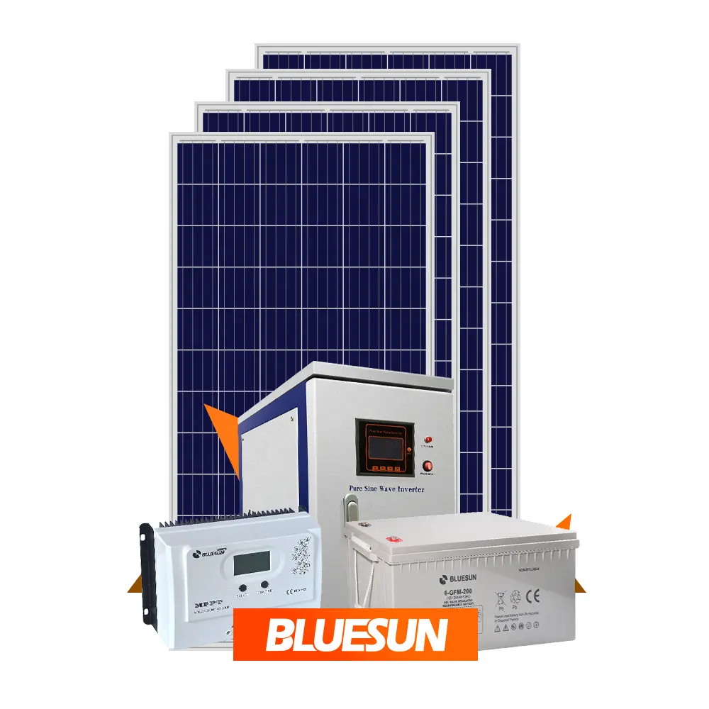 Complete Set 5 Kw Solar Panels Solar 5000 W Off Grid Solar System 5000 Watts Solar Energy Home System