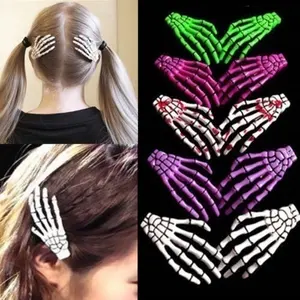 10pcs nuevo diseño creativo parte Zombie esqueleto hueso de la mano de horquilla de pelo de Clip para las mujeres de pelo acceso
