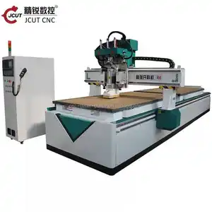 Mesin Bor dan Penggilingan Atc 2 Pneumatik dengan Bor 1300*2500Mm Router Cnc Pembuat Furnitur Pintu