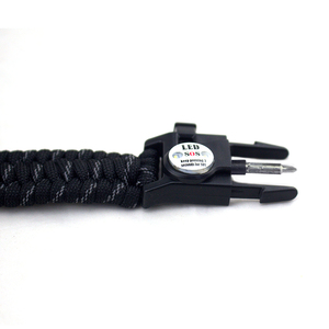 Pulsera de Supervivencia Multifuncional 20 en 1 SOS con Brújula Desmontable, Pulsera de Paracord LED Tejida Portátil Profesional de Fábrica - Product Image 5