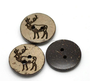 Bán DIY Craft Trang Trí Trang Phục Không Phải Vỏ Nhựa Nút 2 Lỗ Tùy Chỉnh Nút Dừa Tự Nhiên Lớn - Product Image 3