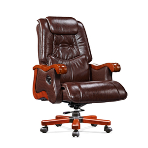 Chaise de <span class=keywords><strong>bureau</strong></span> de direction en cuir véritable moderne pour personnes en surpoids avec hauteur réglable - Product Image 5