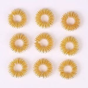 <span class=keywords><strong>Gold</strong></span> farbe akupressur sujok finger <span class=keywords><strong>massage</strong></span> ring - Product Image 4