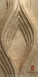 터키어 카푸치노 대리석, 3 차원 벽 패널, 문화 돌 대리석, CNC 3 차원 대리석 패널