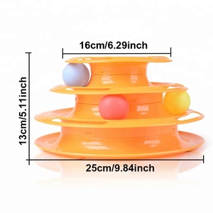 Hot sale Super Fun <span class=keywords><strong>3</strong></span> layers plastic tower cat track toy Interactive cat toy - Product Image 6