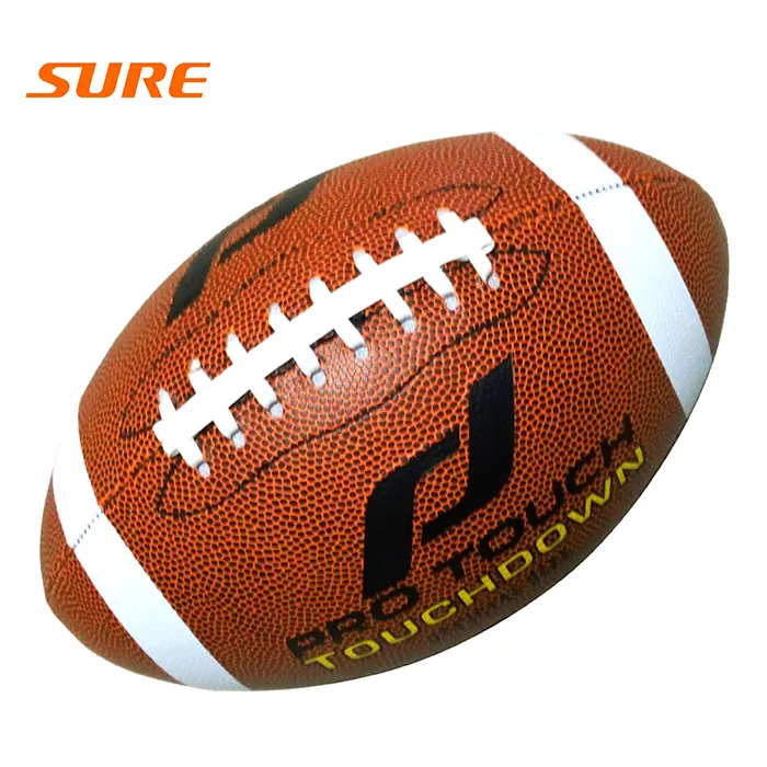 Custom logo leather football professional rugby size 9 american football