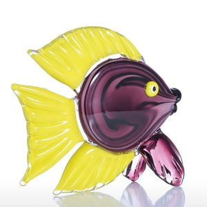 Customized Unique Animal Glass Fish Colorful Glass Crafts