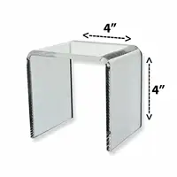 U Style Clear Plastic Cube, Tabletop Shoe Jewelry Stand