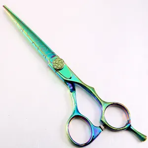 Rainbow scissors fancy hair scissors professional barber use japanese steel scissors