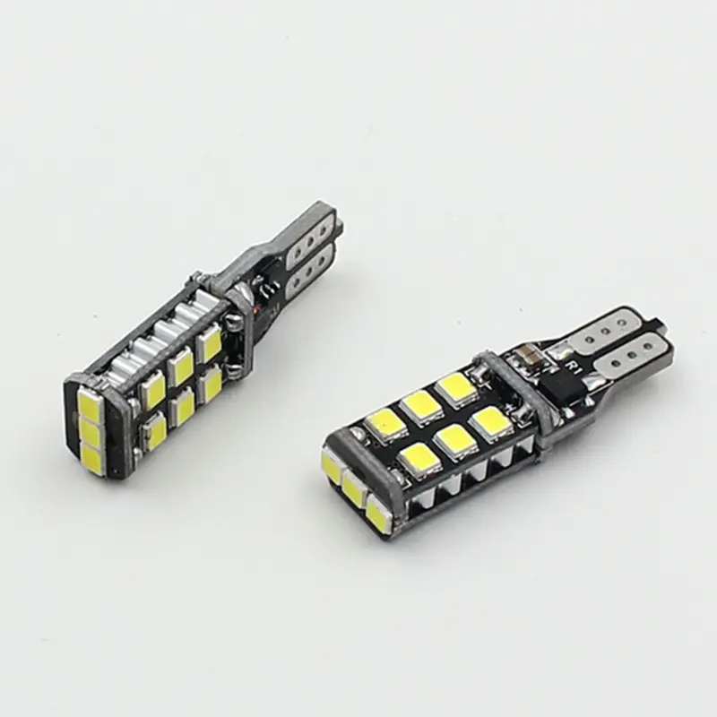 T10 t15 luz de fundo led, sem erro 15smd t15 para audi 168 t10 501 lâmpadas interior do carro canbus t15 w5w led