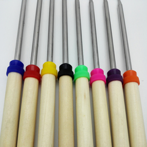 Custom 32 "barbacoa canva <span class=keywords><strong>bolsa</strong></span> extensible flexible de acero inoxidable madera <span class=keywords><strong>asar</strong></span> telescópico mango de madera barbacoa tenedor - Product Image 4