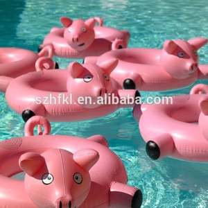 Juguete de piscina familiar, piscina de cerdo inflable rosa, Sala flotante con malla - Product Image 4