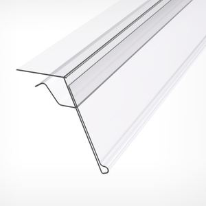 Custom Clear Display Plastic PVC Acryl Plank Prater Prijs Kanaal Tag Data Strip Ticket <span class=keywords><strong>Label</strong></span> Houder voor Metalen Planken