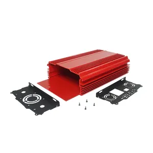 Kotak Catu Daya Kotak Ekstrusi Aluminium Ip67 Penutup Heatsink