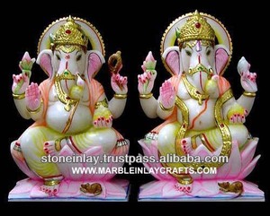 Estatua de Ganesha, mármol único - Product Image 1