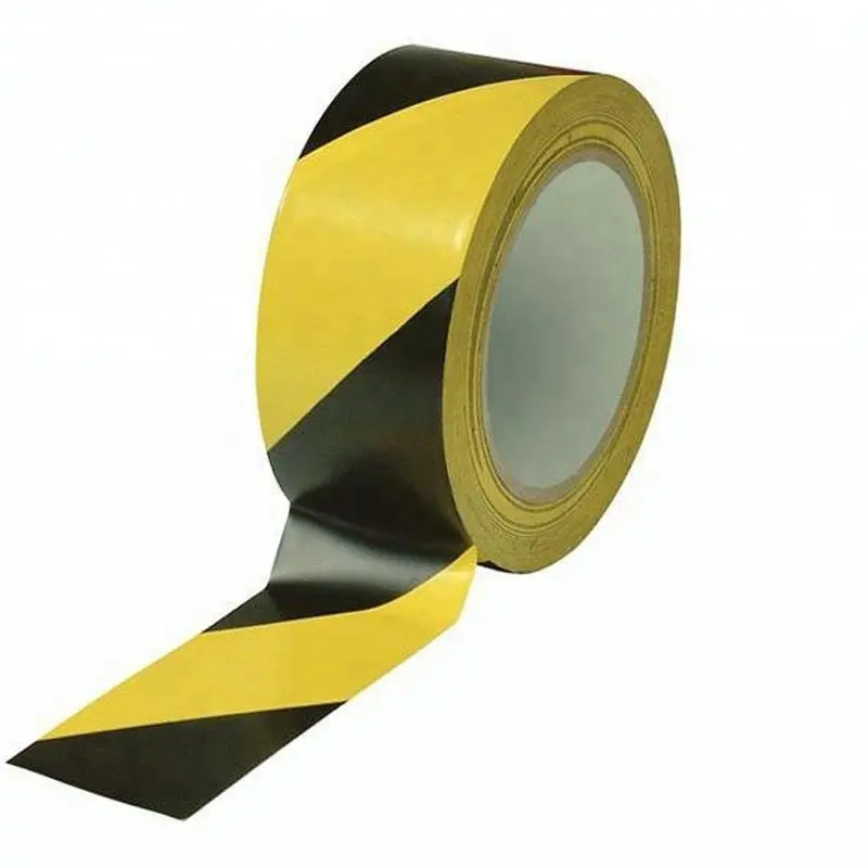Black Tape Ginnva Delicate PVC Floor Marking Tape Safety Hazard Warning Black Yellow Tape