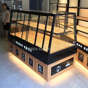 Siêu thị cửa hàng bánh Bán Lẻ Một mặt gỗ bánh mì hiển thị đứng giá nhiệm vụ ánh sáng kim loại kệ - Product Image 2