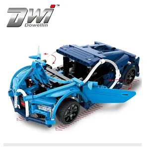 Dwi Dowellin 교육 줄기 DIY RC 스포츠 자동차 빌딩 블록 419 pcs