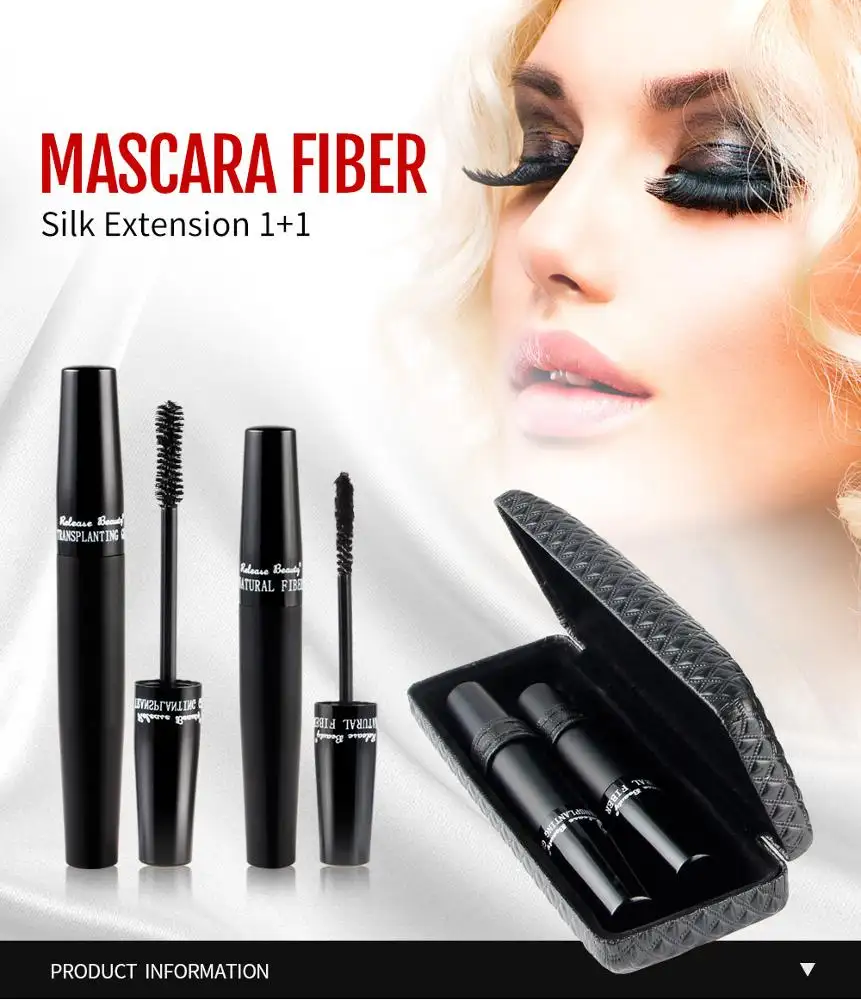 Black MasKara Eyelashes Makeup 3D Silky Eyelashes Lengthening Eye Cosmetics Eyelashes Makeup Waterproof Mascara Volume
