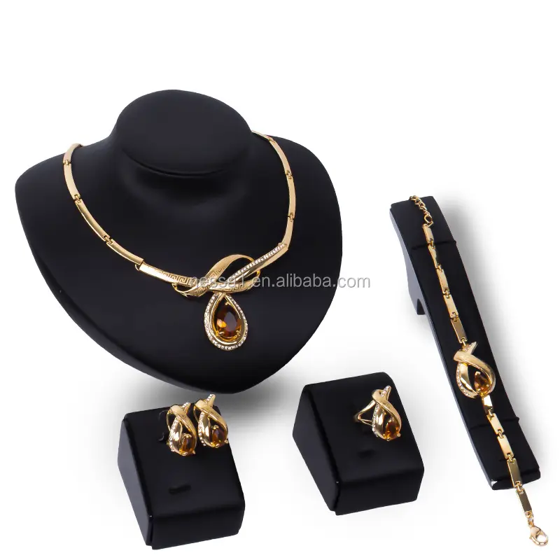 Fashion Best Gift jewelry sets gold plated Wedding Accessories Wholesales NSJS-00034