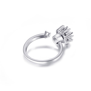 18 karaat wit goud gesimuleerde <span class=keywords><strong>diamond</strong></span> ring nieuwe roterende ring - Product Image 2