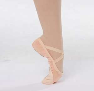 <span class=keywords><strong>Scarpe</strong></span> <span class=keywords><strong>da</strong></span> Balletto JW per <span class=keywords><strong>Donna</strong></span> in Morbida Rete Elasticizzata con Suola Divisa e Fodera in Cotone, Colori Rosa/Marrone Chiaro per Allenamento di Danza - Product Image 3