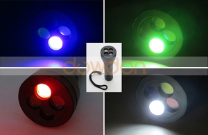 Linterna de emergencia R2 Con 3 modos y 4 lentes de Color, linterna con cambio de Color, carril de señal SOS - Product Image 2