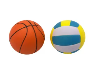Оптовые продажи мягкие спортивные игрушки-С рекламой баскетбола Волейбольный мяч из пенополиуретана супер мягкий медленно поднимающийся спортивный мяч игрушки для снятия стресса сжимаемые игрушки