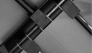 Portasciugamani pieghevole in acciaio inossidabile <span class=keywords><strong>salvaspazio</strong></span> nero girevole con <span class=keywords><strong>porta</strong></span> asciugacapelli per uso <span class=keywords><strong>bagno</strong></span> - Product Image 4