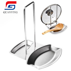 Estante de tapa de acero inoxidable y utensilios de cocina, soporte organizador de tapa de sartén, utensilios de decoración - Product Image 6