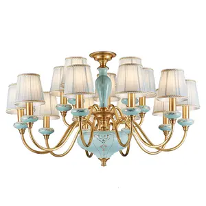 Lustre grande estilo francês, 15 braços iluminação