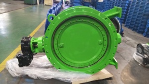 En558 dn800 PN10 nước uống Đôi Lập Dị Van bướm với chứng nhận wras - Product Image 6