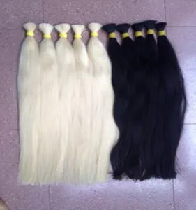 Natural unprocessed russian hair bulk, can be bleached dyed as you need