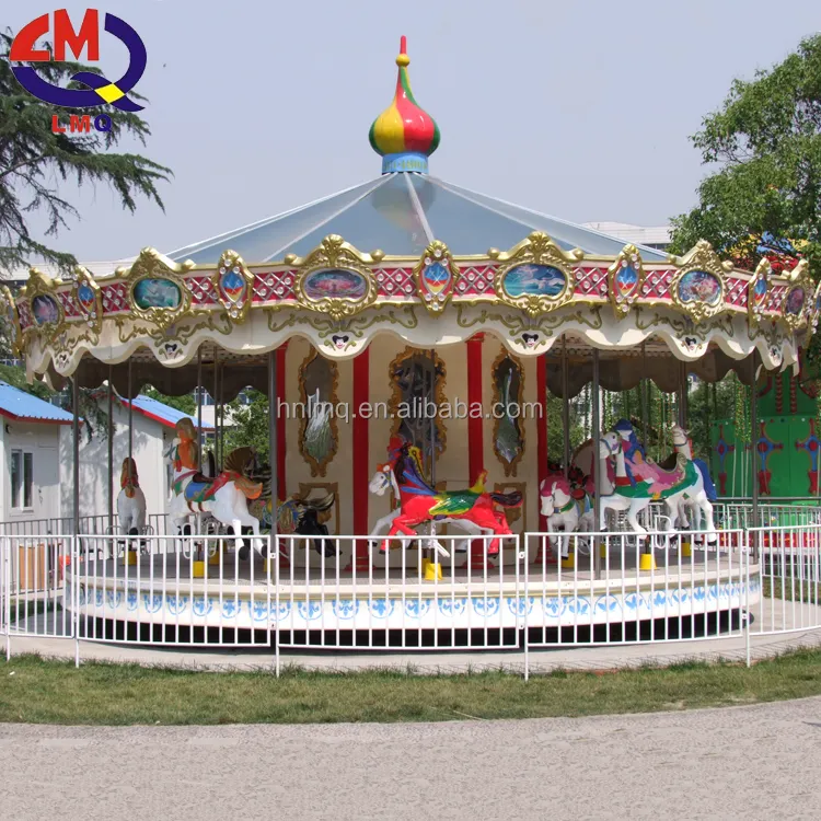 เกมของเด็กสวนสนุกขี่ม้าหมุนม้าหมุนแนวตั้งสำหรับการขาย