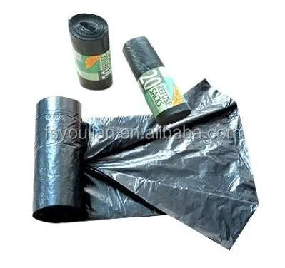 Túi nhà máy khuyến mại đen nhựa từ chối túi rác Túi trên cuộn