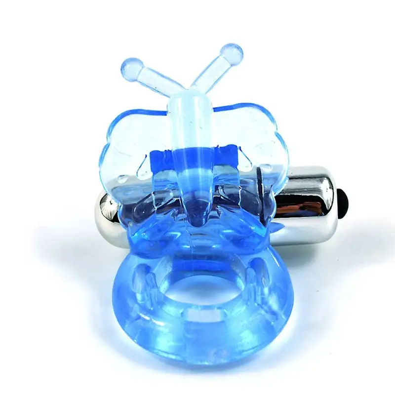 Секс-товары для взрослых, Резиновые Кольца для пениса в форме бабочки из ТПЭ с вибратором-пулей, Кольца для пениса, секс-игрушки для мужчин