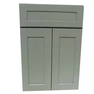 China factory RTA ready to assemble plywood carcass shaker style solid wood kitchen cabinet