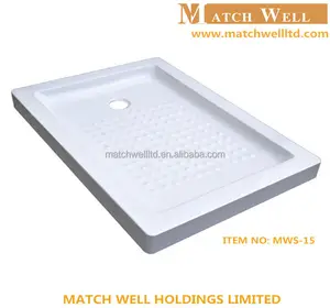 Resin batu tulis batu granit mandi shower tray datar pan