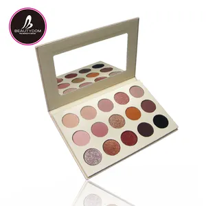 BeautyDom paleta de sombra de ojos 15 colores altamente pigmentadas maquillaje sombra de ojos a prueba de agua caliente