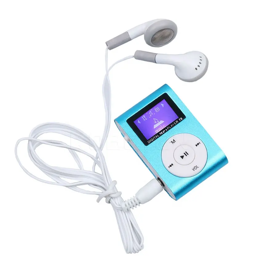 Mini lecteur de musique MP3 à Clip en métal avec écran d'affichage, pour téléphone portable, sans carte TF, nouveau produit 2019