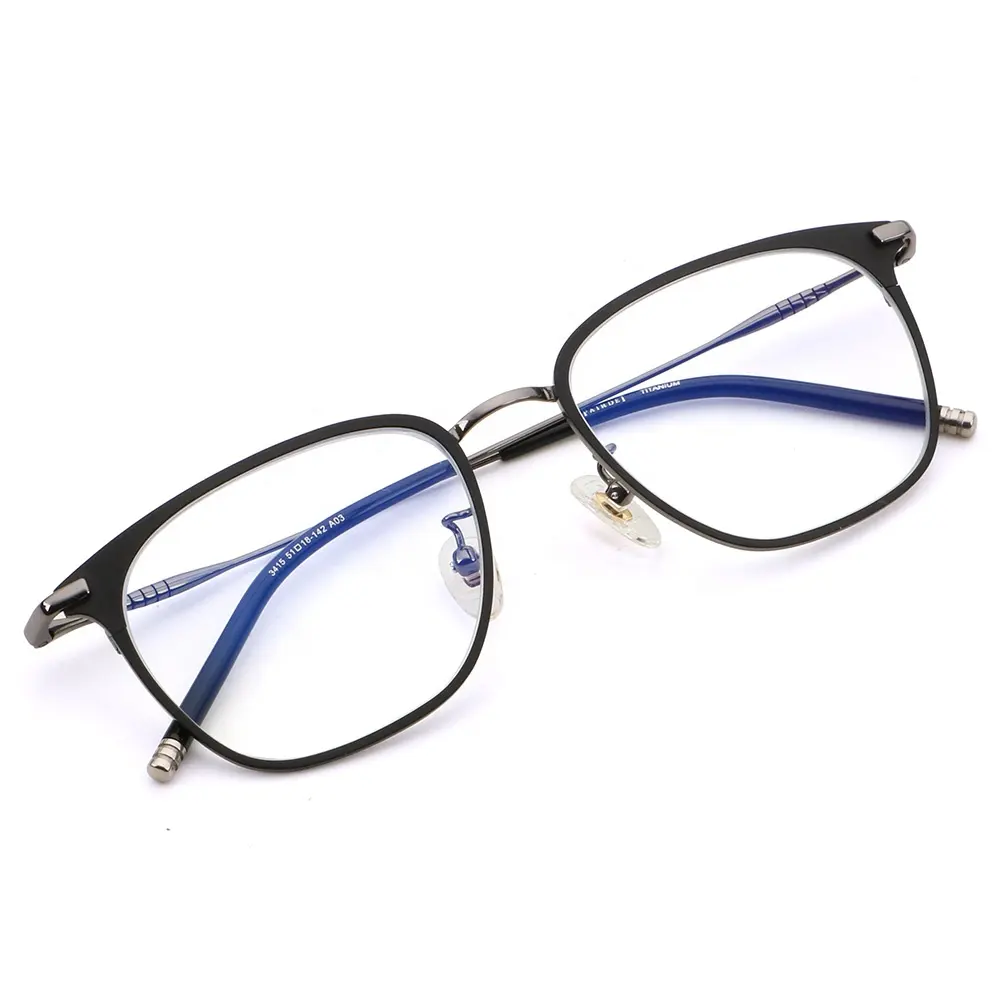 高品質メガネ卸売眼鏡フレーム光学フレーム近視光学眼鏡用チタンメガネフレーム