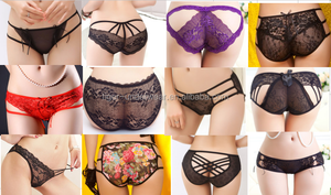 Penjualan Terlaris Pakaian Dalam Wanita T-back Katun dengan Renda - Product Image 3